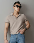 Áo thun có cổ dệt kim