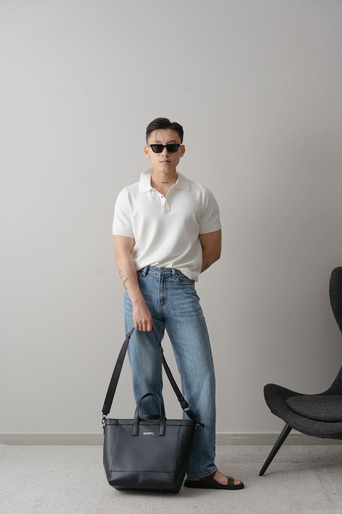 Áo thun có cổ dệt kim