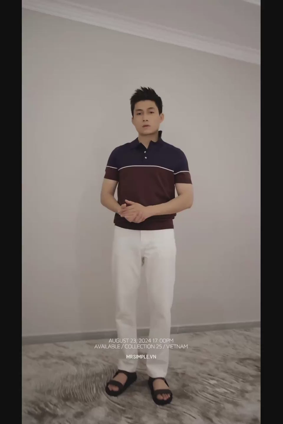 Áo thun có cổ dệt kim